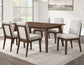 Canton 5-Piece 72″ Upholstered Side Chair Dining Set