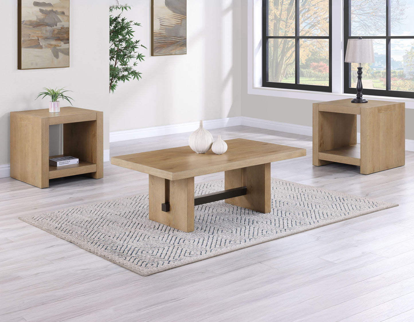 Aubrey 3-Piece Table Set, Driftwood