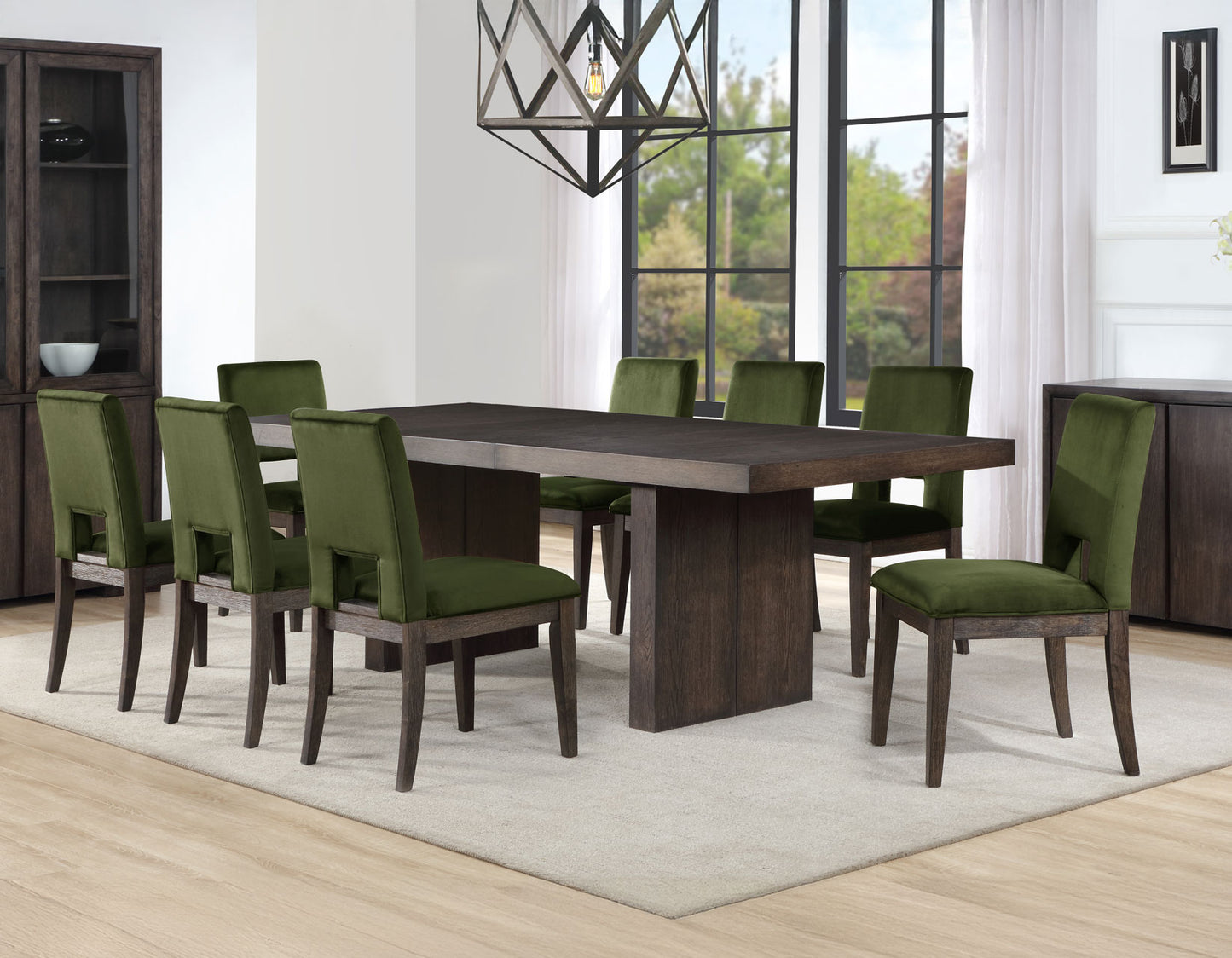 Evan 78-96 inch Dining Table with 18″ Leaf