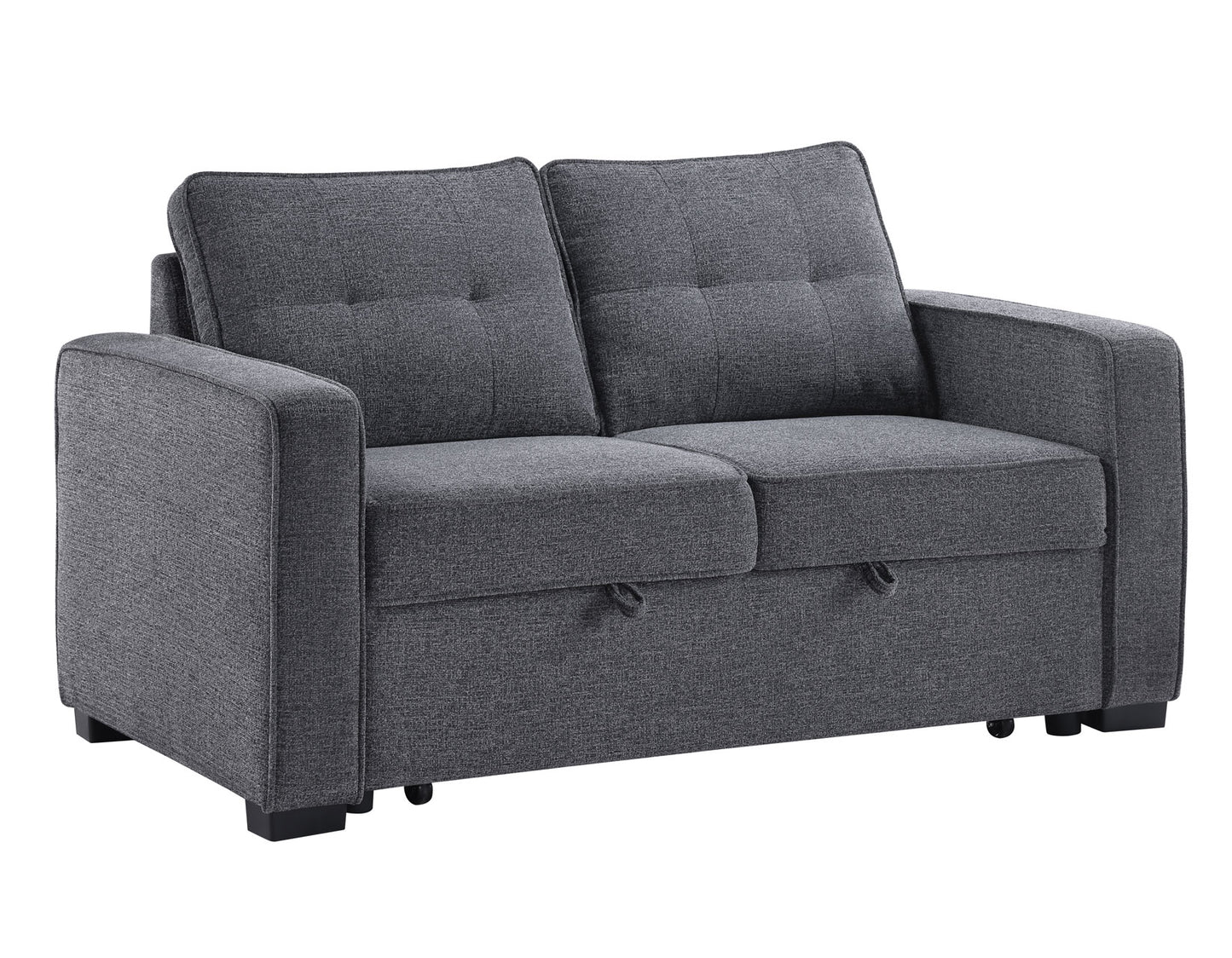 Noah Convertible Sleeper Loveseat, Gray