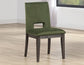 Evan Green Velvet Side Chair