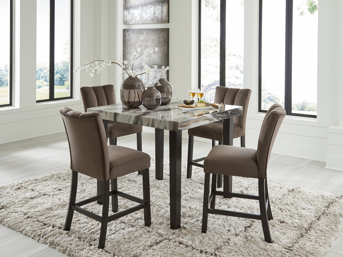 Ashley Express - Jeshina Counter Height Dining Table and 4 Barstools