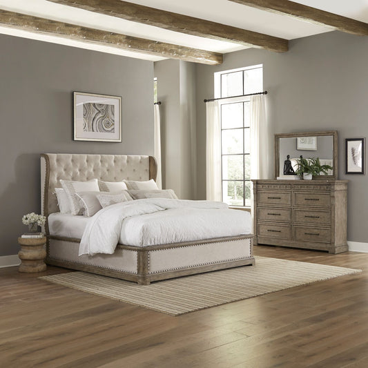 Town & Country - King California Shelter Bed, Dresser & Mirror