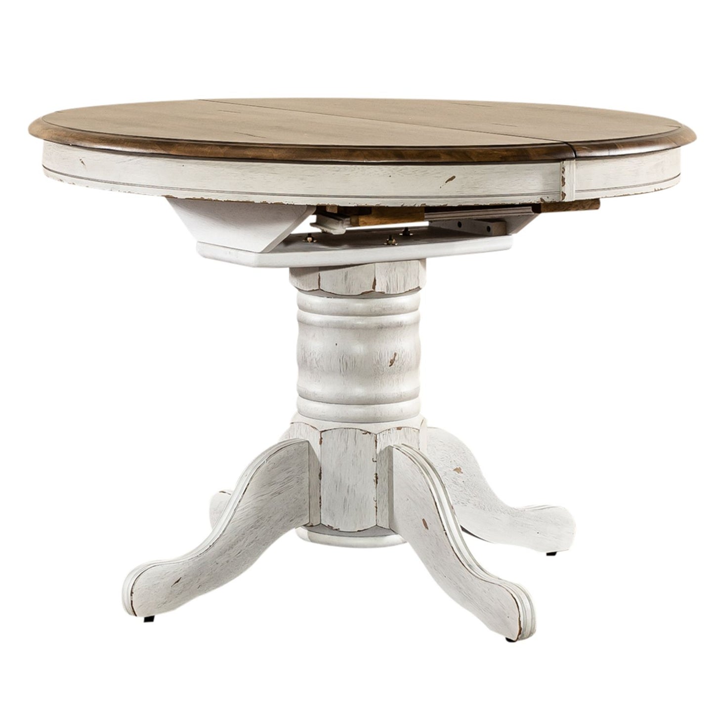 Carolina Crossing - Pedestal Table Set- White