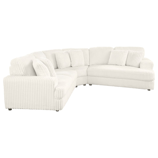 Emberson 3-piece Upholstered Modular Sectional Sofa Ivory