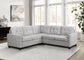 Georgina 3-piece Upholstered Sectional Sofa Steel Beige