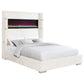 Tisdall Upholstered Cal King Flame Visualizer Bed Cream