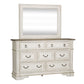 Abbey Park - King Uph Sleigh Bed, Dresser & Mirror, Chest