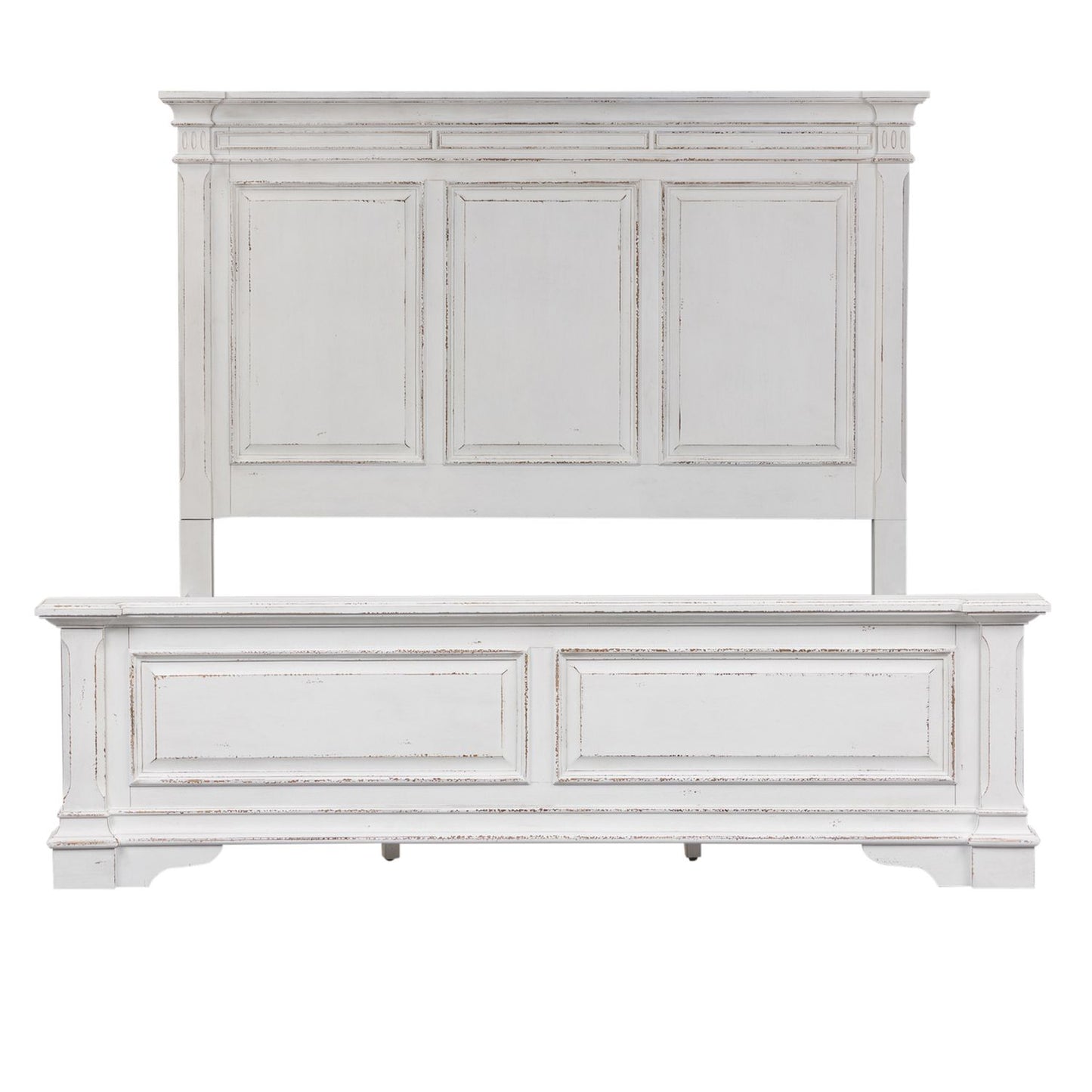 Abbey Park - King California Panel Bed, Dresser & Mirror, Chest