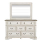 Abbey Park - King California Panel Bed, Dresser & Mirror, Chest