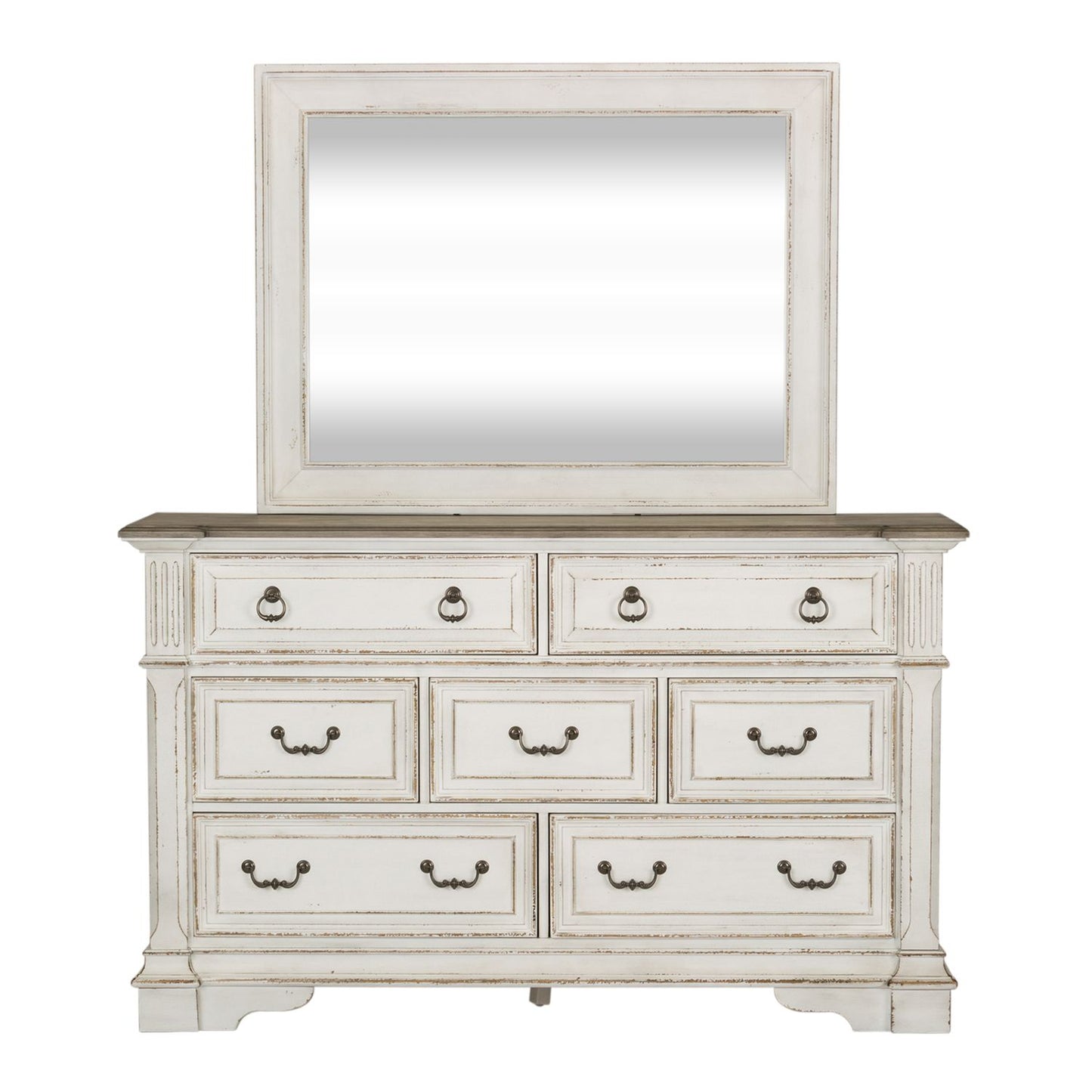 Abbey Park - King California Sleigh Bed, Dresser & Mirror, Chest, Night Stand