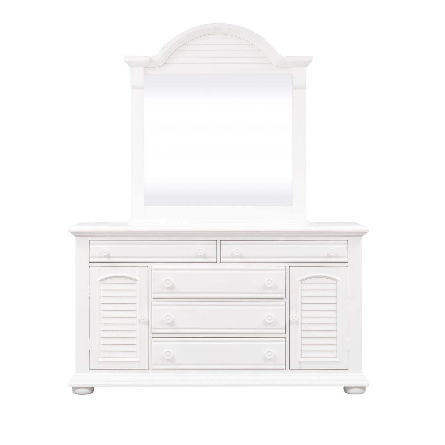 Summer House I - Queen Panel Bed, Dresser & Mirror