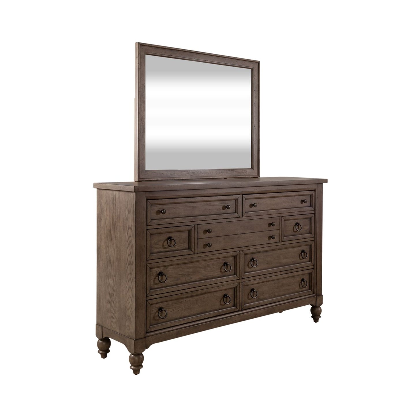 Americana Farmhouse - King Shelter Bed, Dresser & Mirror, Chest