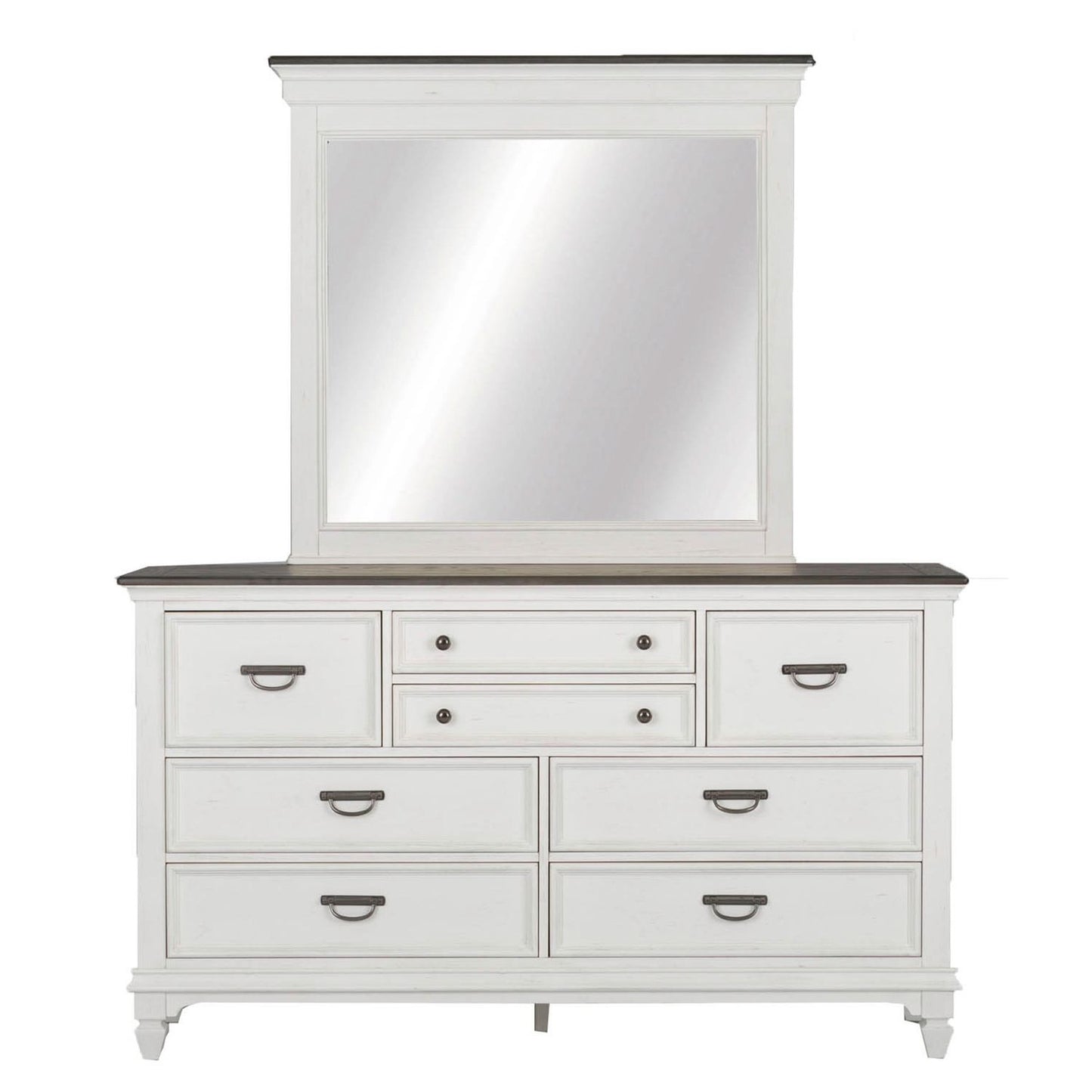 Allyson Park - King Panel Bed, Dresser & Mirror, Chest, Night Stand