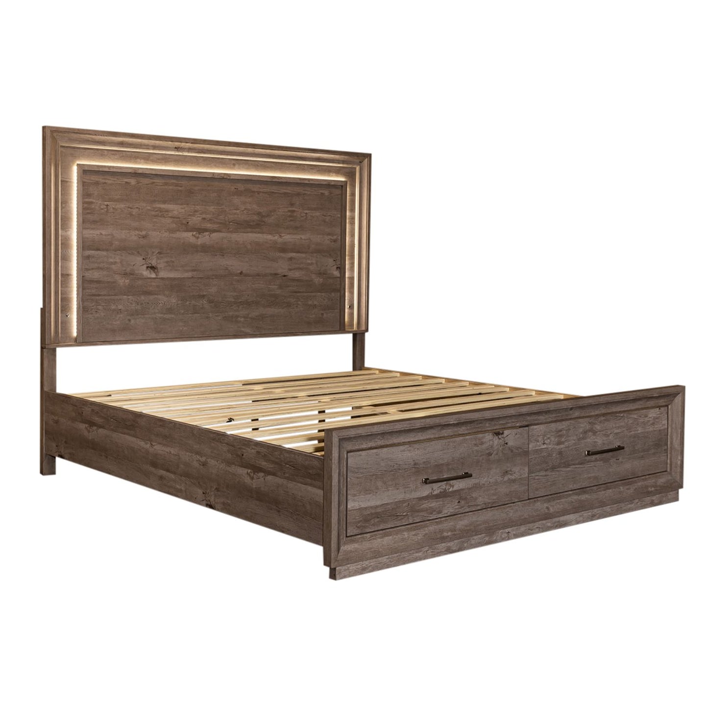 Horizons - King Storage Bed, Dresser & Mirror