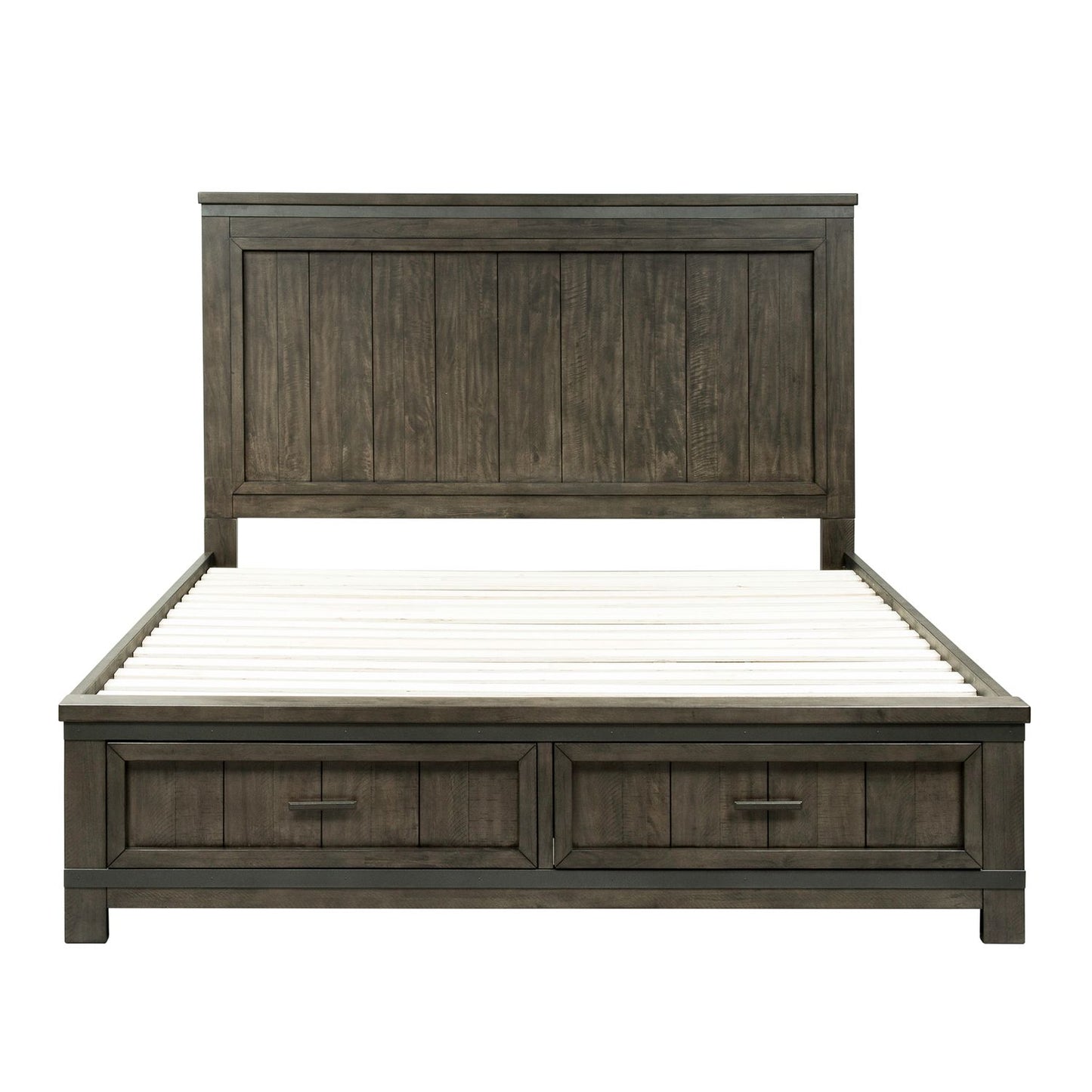 Thornwood Hills - King Two Sided Storage Bed, Dresser & Mirror, Chest