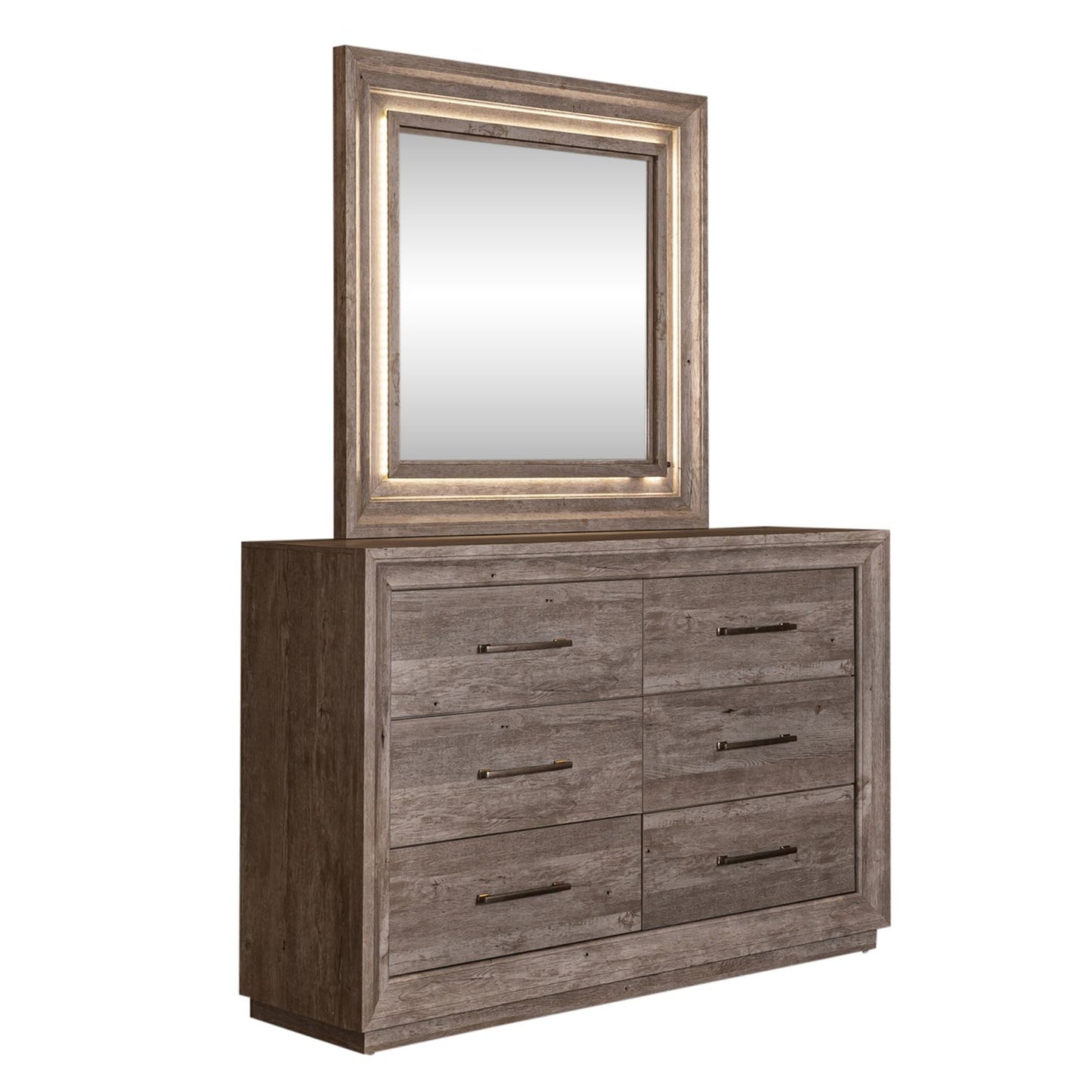 Horizons - King Storage Bed, Dresser & Mirror, Chest