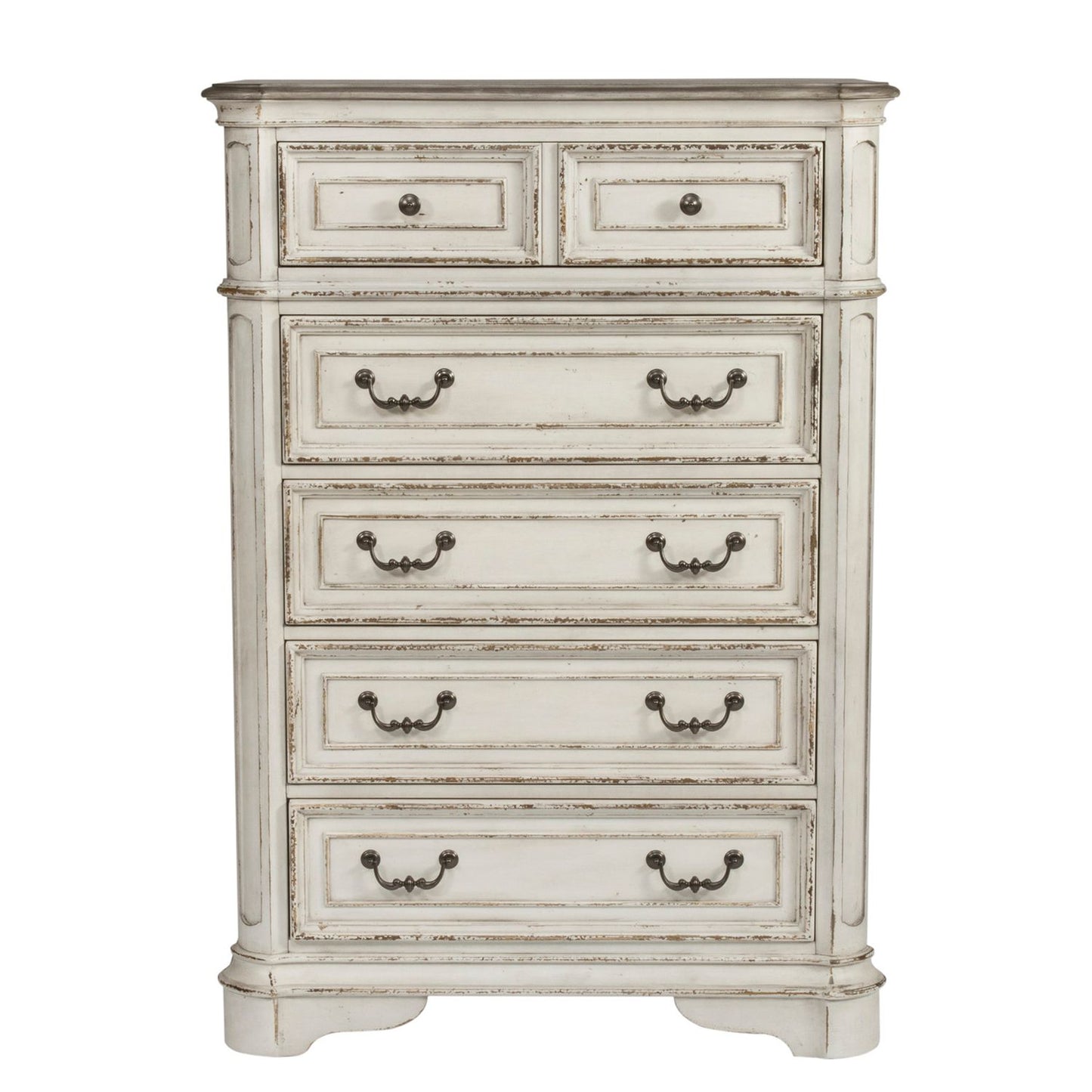 Magnolia Manor - King Panel Bed, Dresser & Mirror, Chest, Night Stand