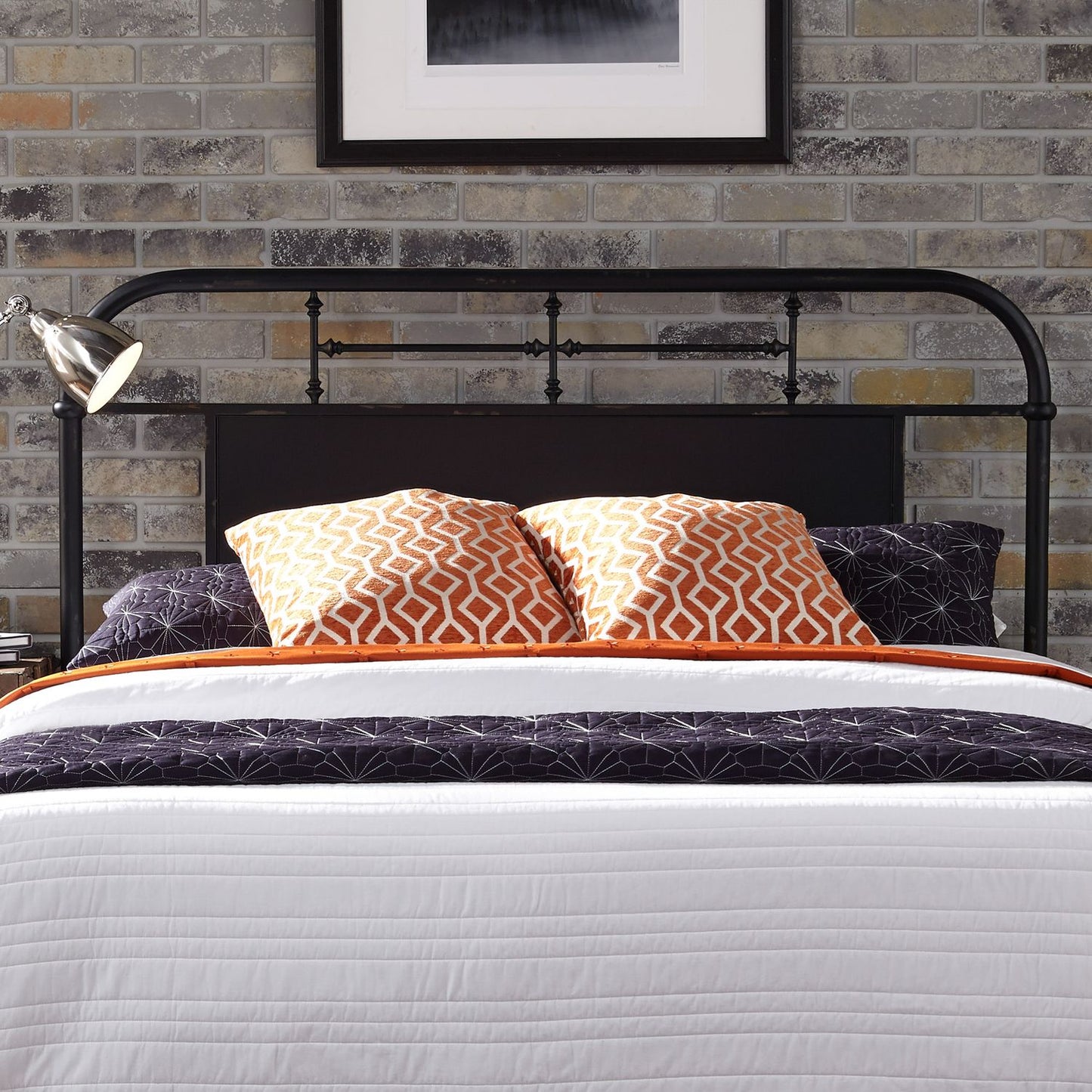 Vintage Series - King Metal Bed - Black