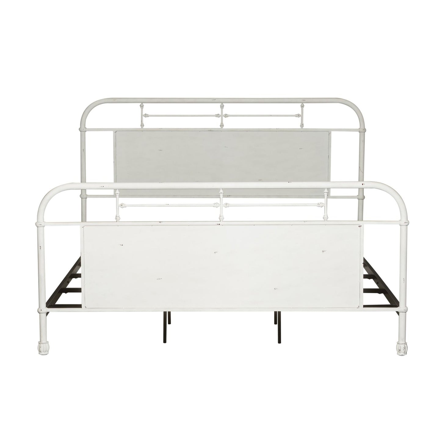 Vintage Series - Queen Metal Bed - Antique White