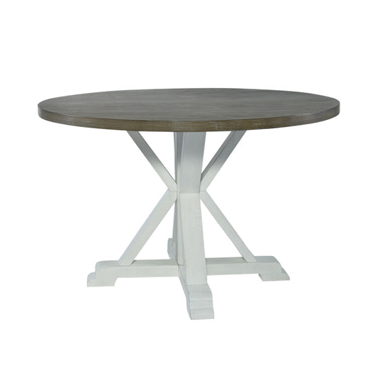 Lakeshore - Single Pedestal Table- White