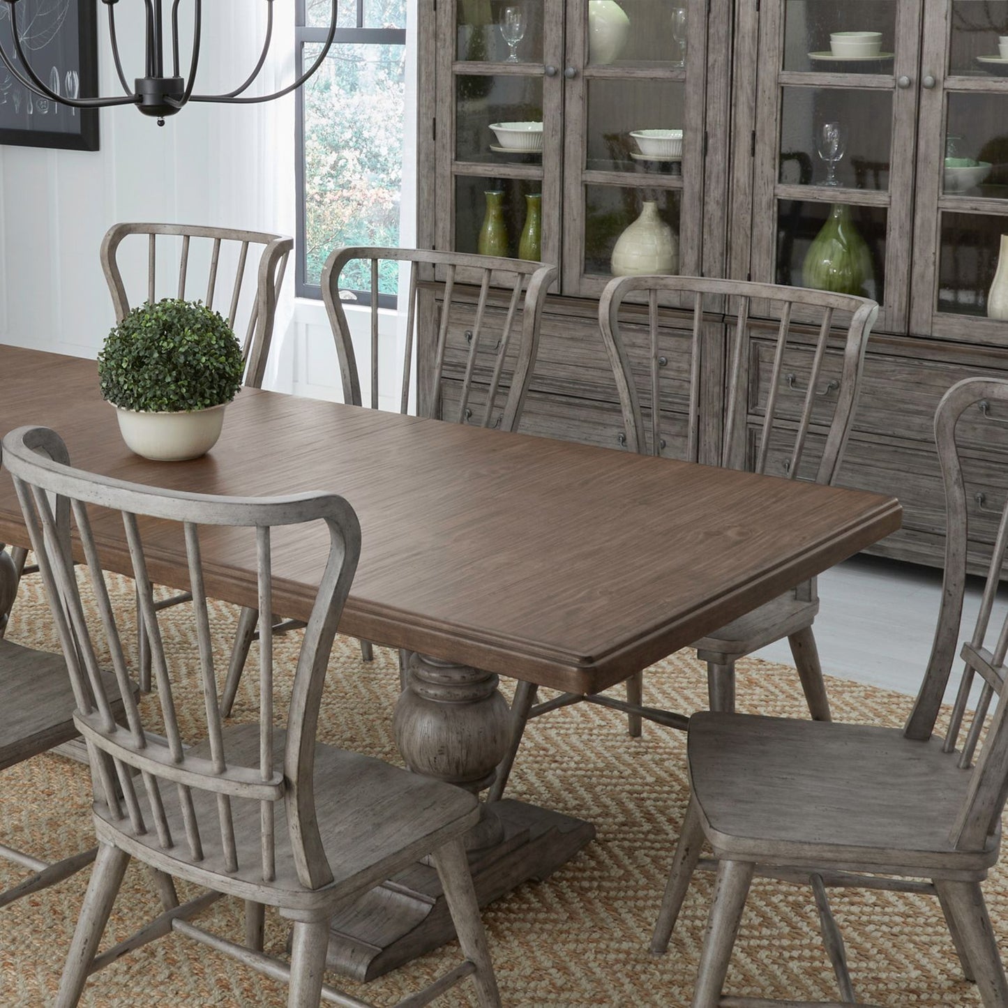 River Place - 5 Piece Trestle Table Set