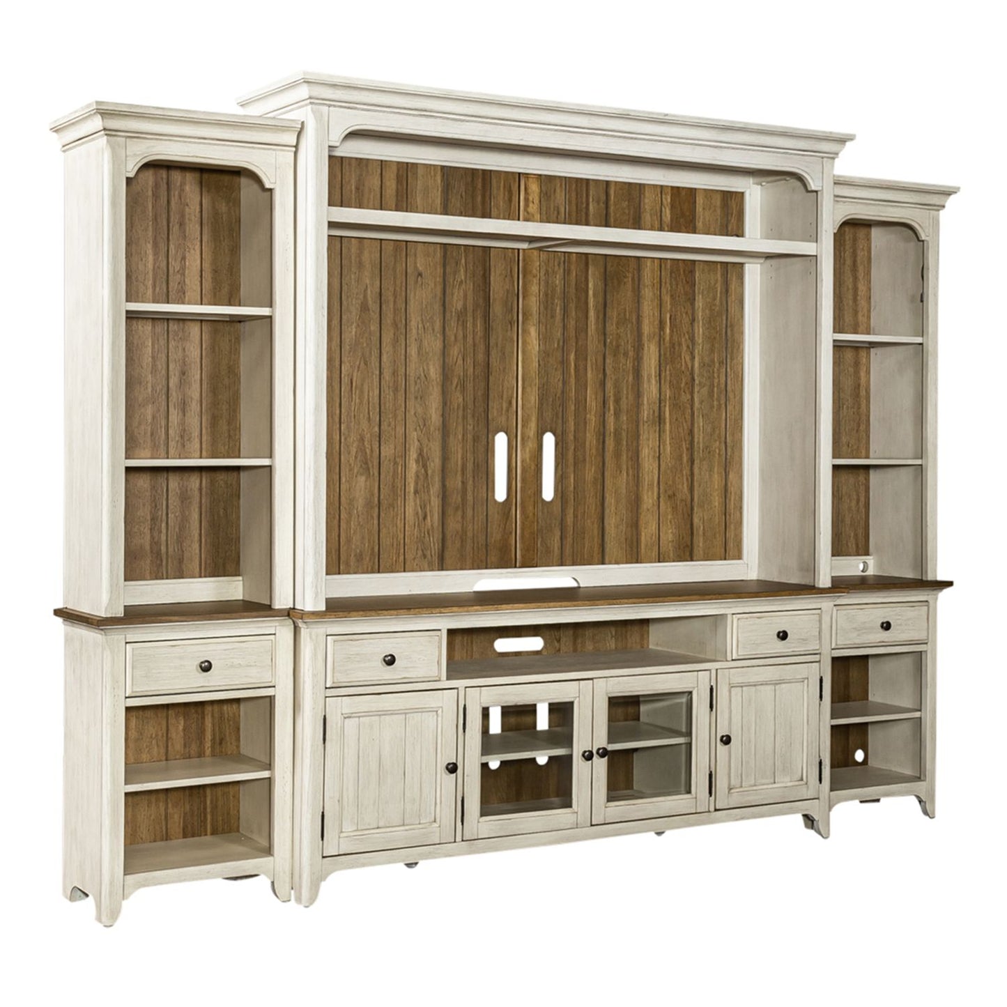 Farmhouse Reimagined - Entertainment Center with Piers