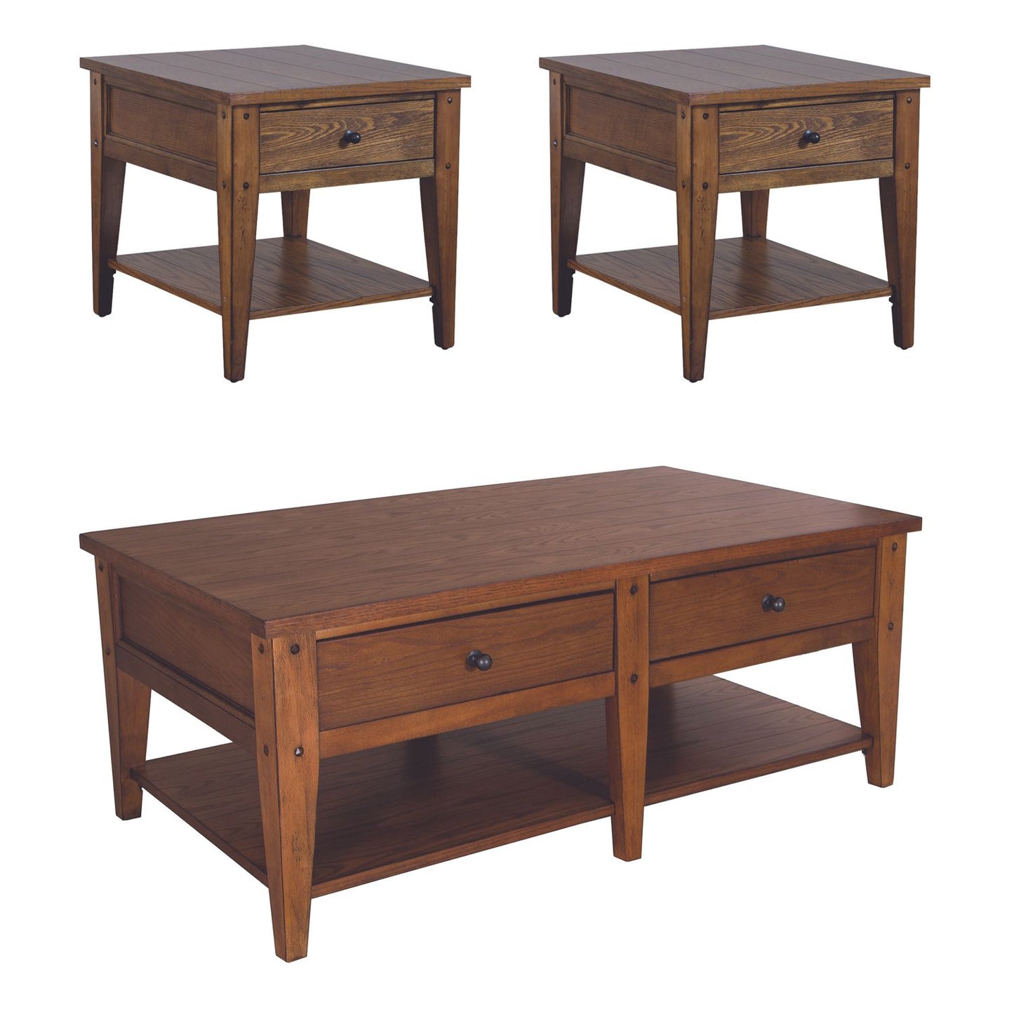 Lake House - 3 Piece Set (1-Cocktail 2-End Tables)