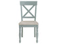 Darcy Solid Wood Side Chair, Mint Green and Natural Finish