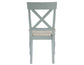 Darcy Solid Wood Side Chair, Mint Green and Natural Finish