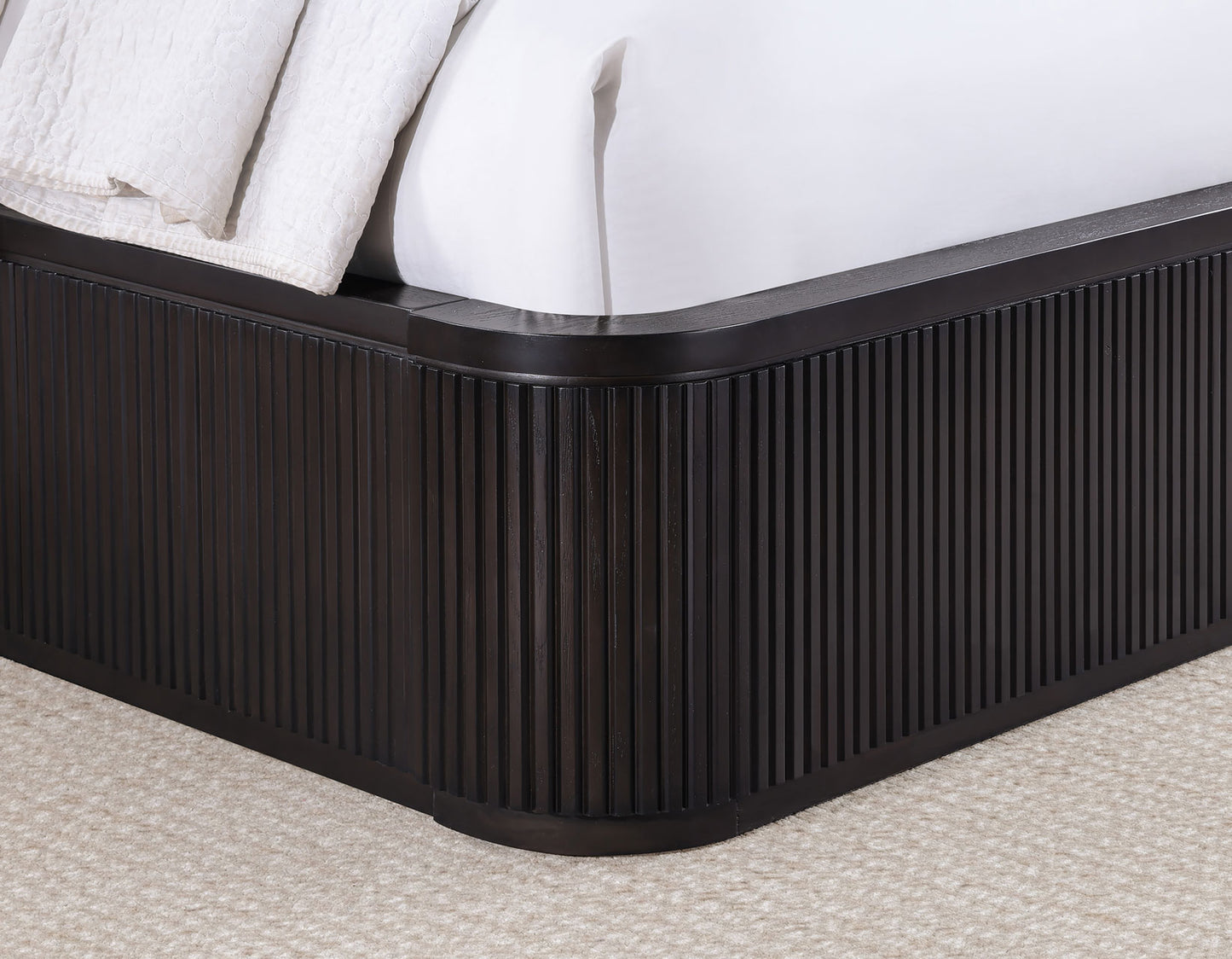 Henry Reeded King Bed, Espresso Finish