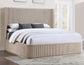 Henry Reeded Queen Bed, Tan Finish