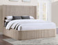 Henry Reeded Queen Bed, Tan Finish