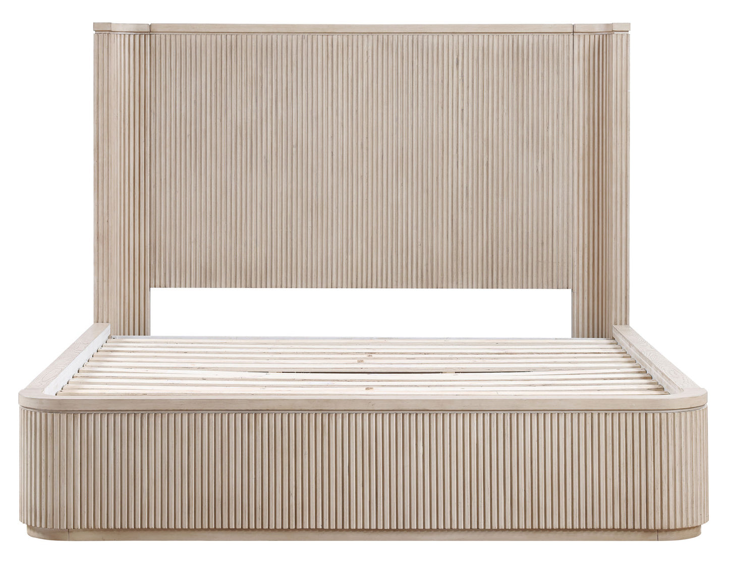 Henry Reeded Queen Bed, Tan Finish