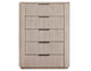 Henry 5-Drawer Reeded Chest, Tan Finish