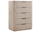 Henry 5-Drawer Reeded Chest, Tan Finish