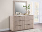 Henry Reeded 42" Mirror, Tan Finish