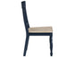 Darcy Solid Wood Side Chair, Midnight Blue and Natural Finish