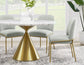 Conrad Upholstered Side Chair with Gold Leg