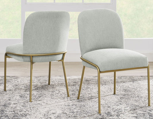 Conrad Upholstered Side Chair with Gold Leg