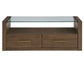 Garland Castered Glass Top Coffee Table, Toffee Finish