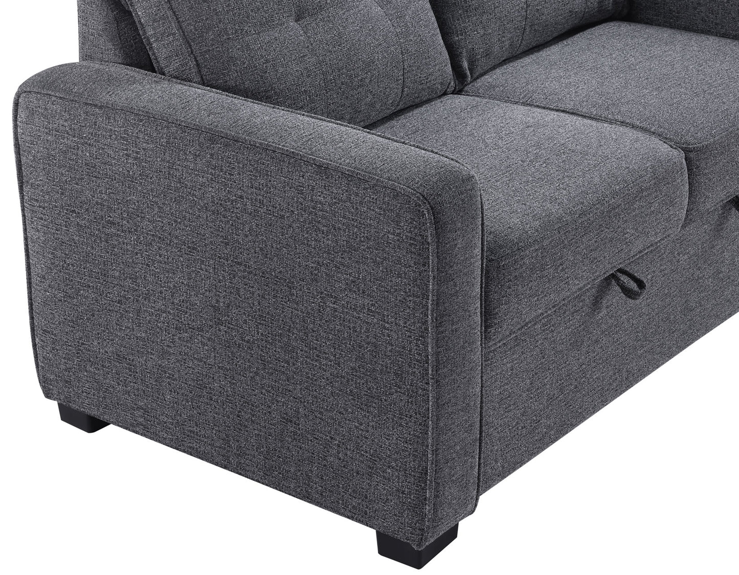 Noah Convertible Sleeper Loveseat, Gray