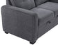 Noah Convertible Sleeper Loveseat, Gray