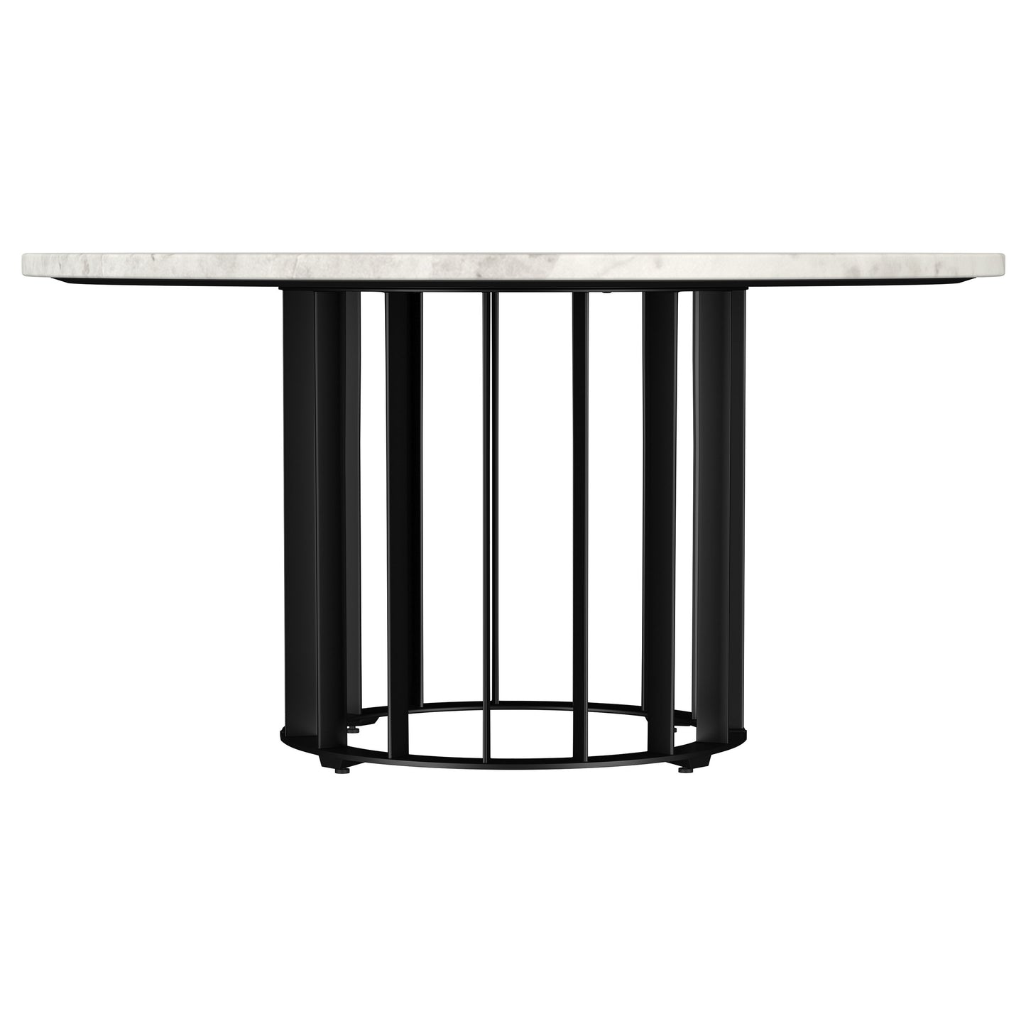 Haven 2-piece Round Marble Coffee and End Table Set Black