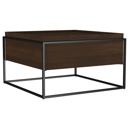 Fulton 30-inch Square Mango Wood Coffee Table Dark Brown