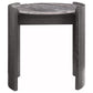 Gladstone Round Faux Marble Top End Table Distressed Grey