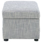 Winter Upholstered Hydraulic Lift Top Storage Ottoman Grey