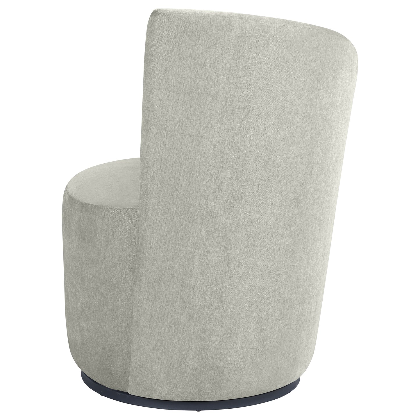 Nueva Upholstered Swivel Chair Curved Backrest Dove Grey