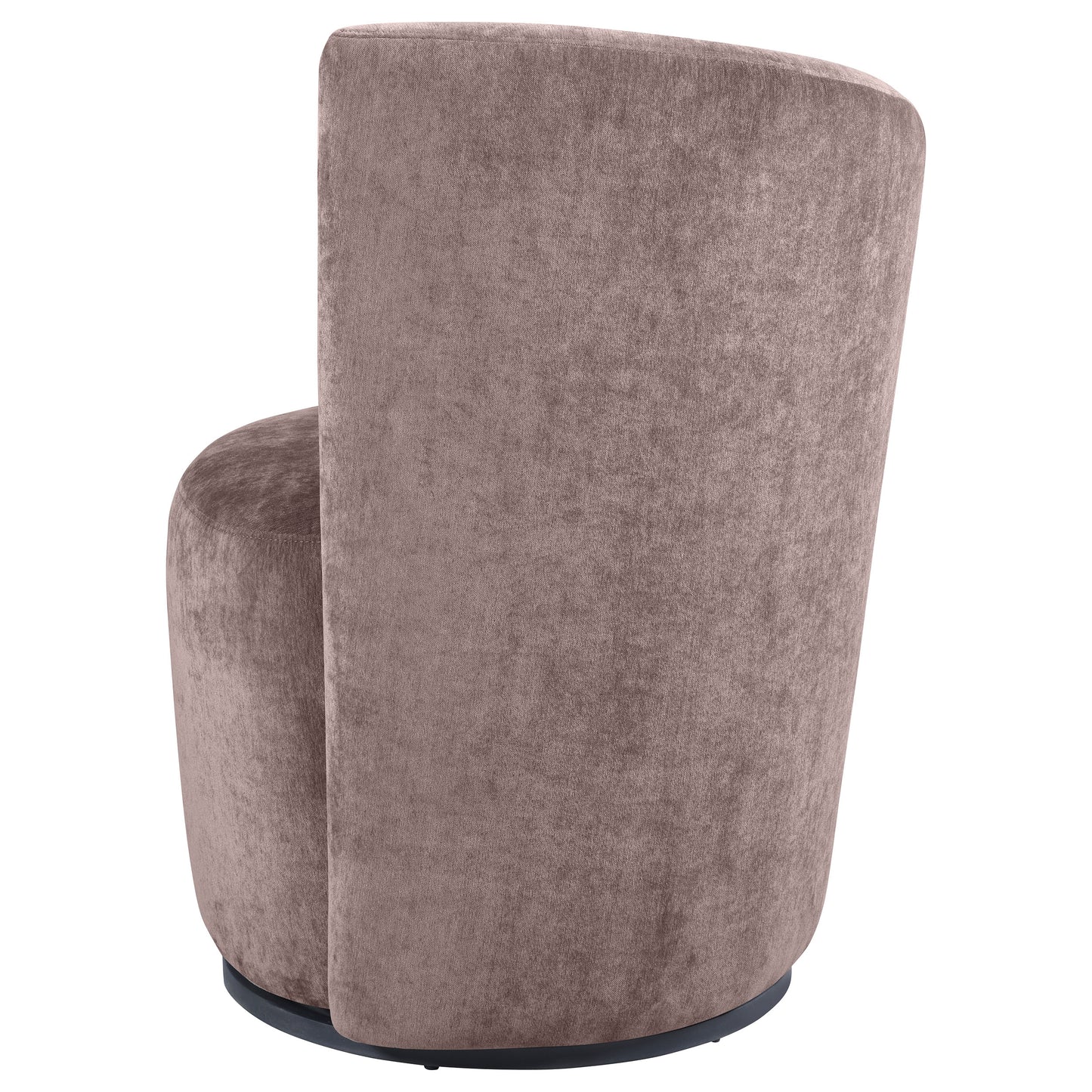 Nueva Upholstered Swivel Chair Curved Backrest Blush