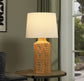 Nairobi Empire Shade Handwoven Rattan Table Lamp Natural